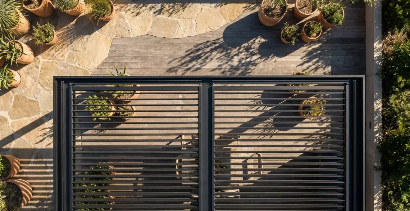 Schéma d'orientation des lames de pergola selon la course du soleil