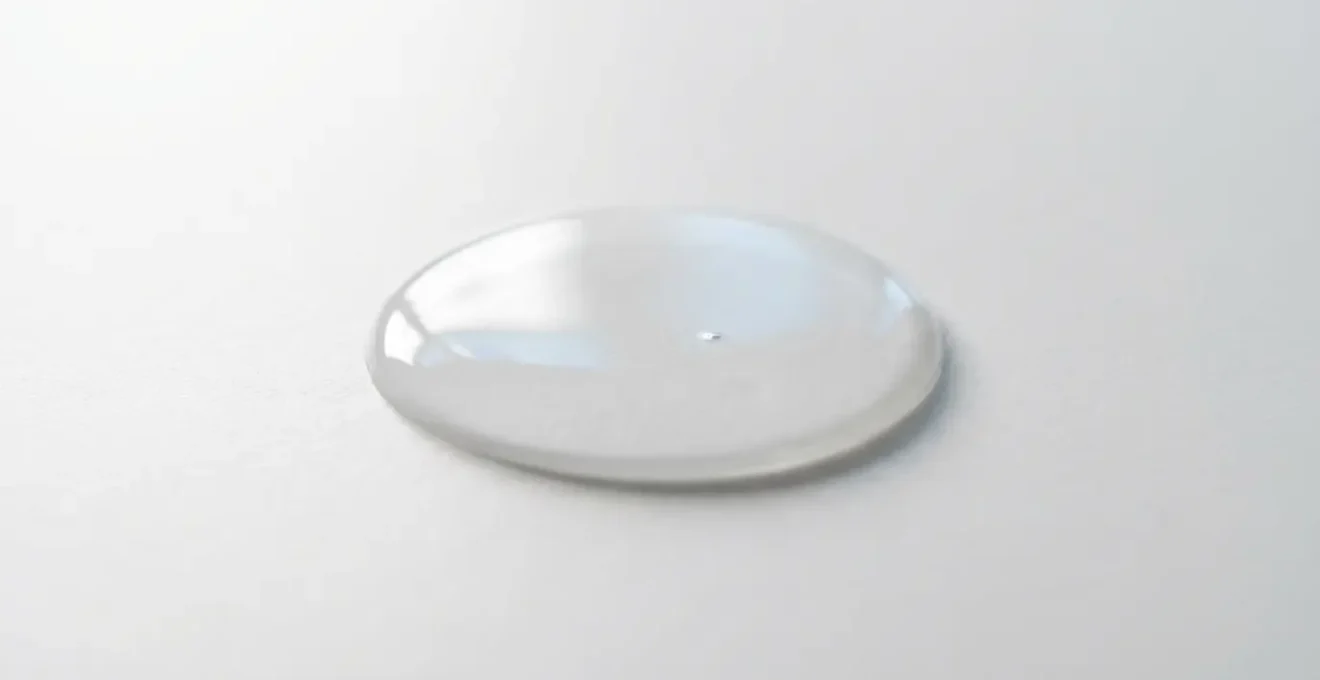 Test de la goutte d'eau sur une surface de salle de bain pour vérifier le dégraissage